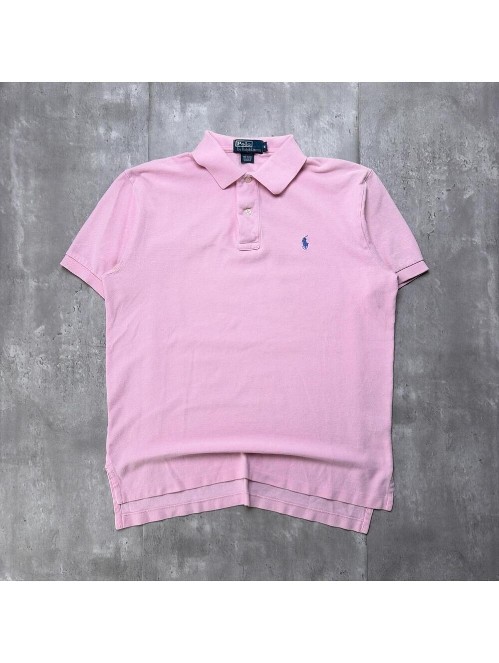 Vintage 90’s Pink Polo Ralph Lauren Grunge Skater Polo Shirt